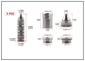 STAINLESS STEEL SCREW CONES 6.8″L FUEL FILTER KIT 1.42″OD